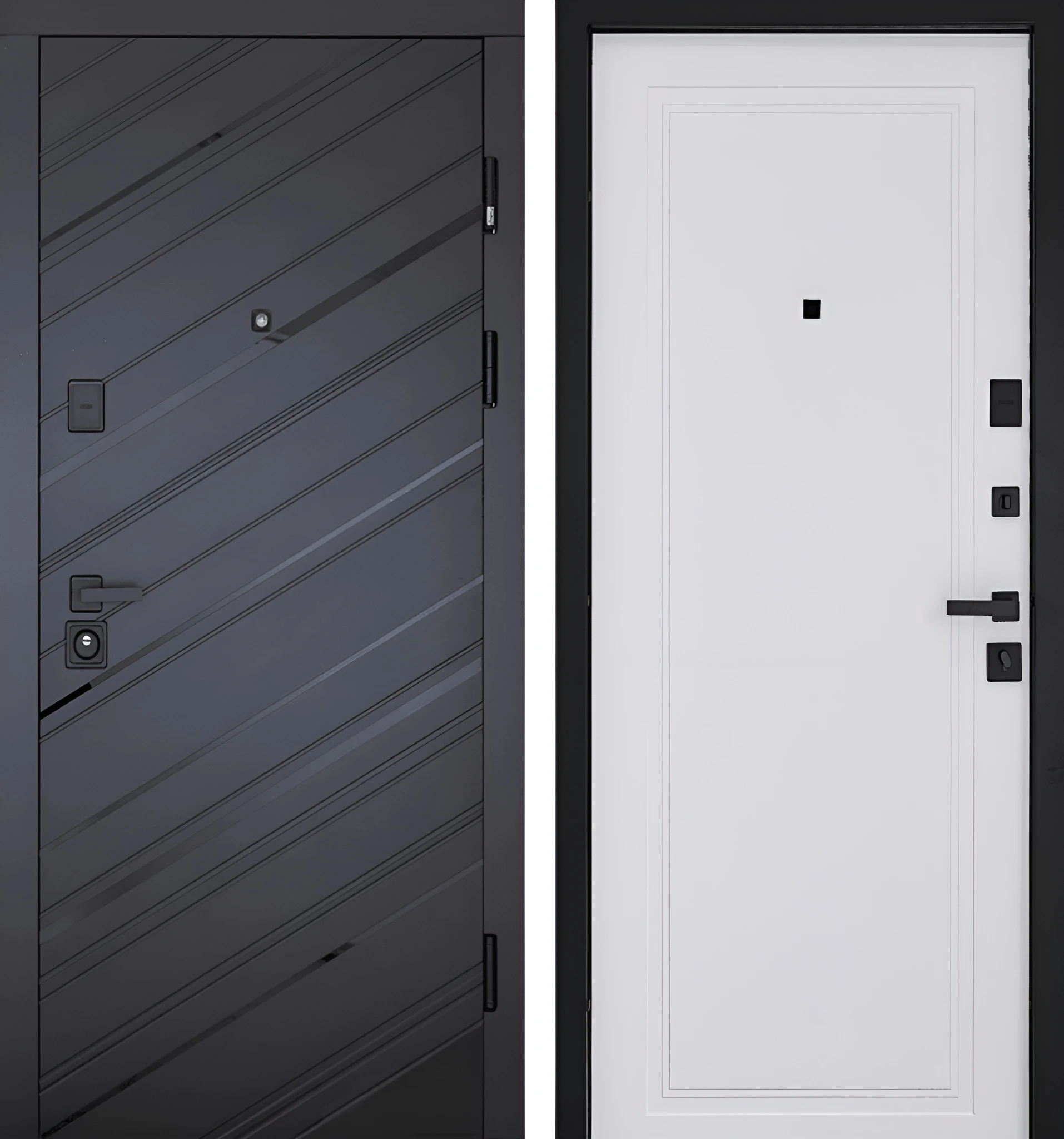 Входная дверь МДФ «Звездопад» молдинг-инсталляция Фантомный Телегрей Брит-К45