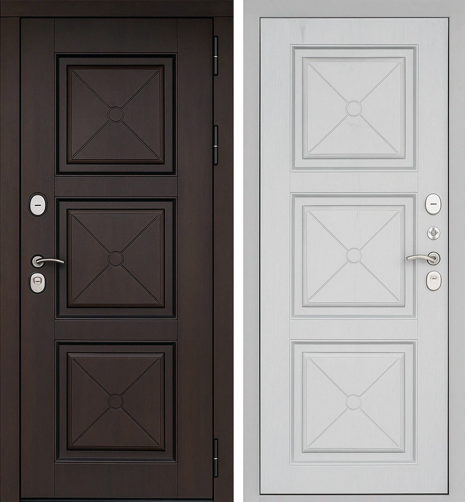 Входная дверь для частного дома МДФ Дуб венге Гейнсборо Форт-К20