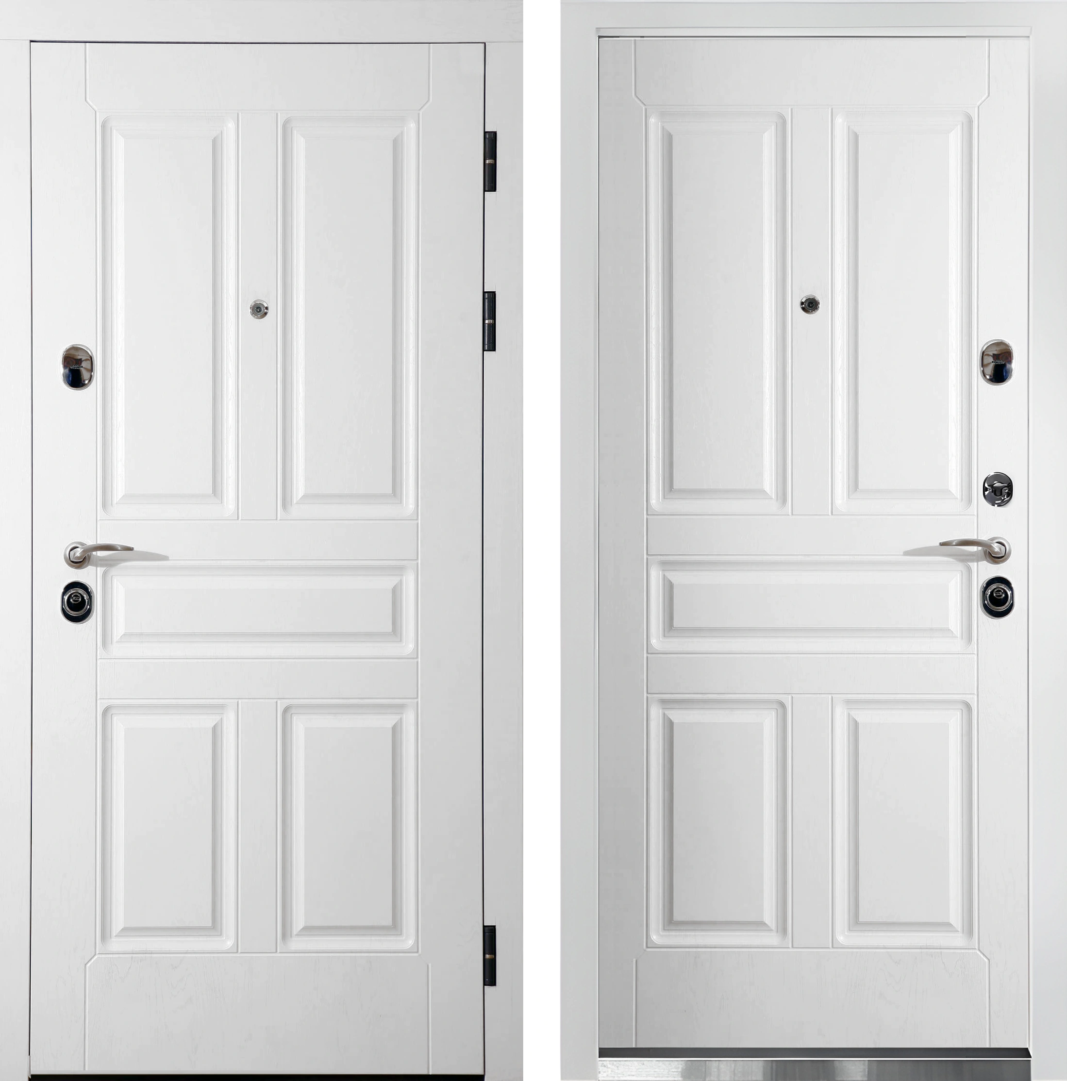 Белая входная дверь в классическом стиле Форт-К96