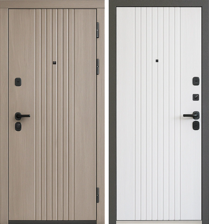 Входная дверь с МДФ гладкий Нильская Глина Сосна Лофт Райт-К43